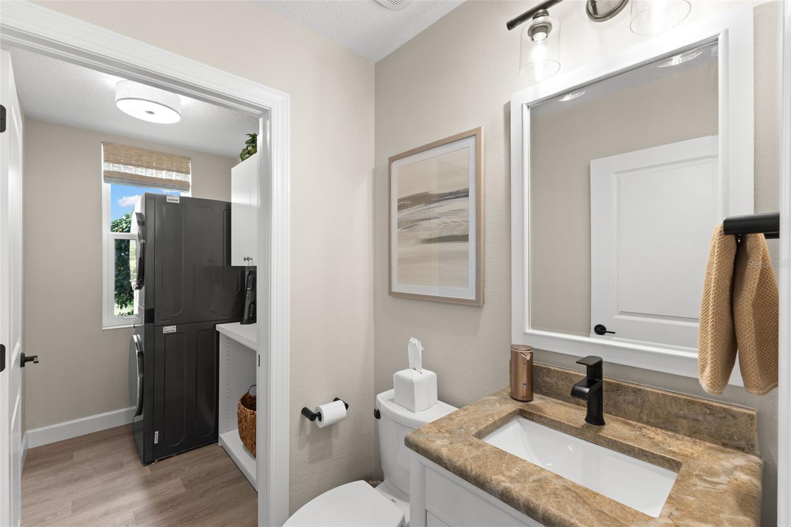 Half bath and laundry room