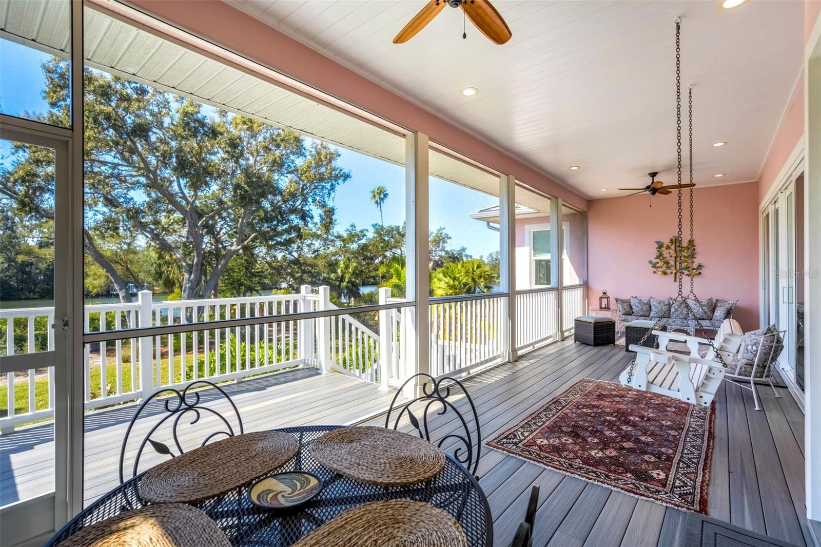 Rear, screened porch