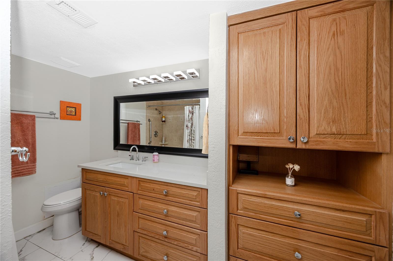 Lots of drawer space and storage in Main Bath