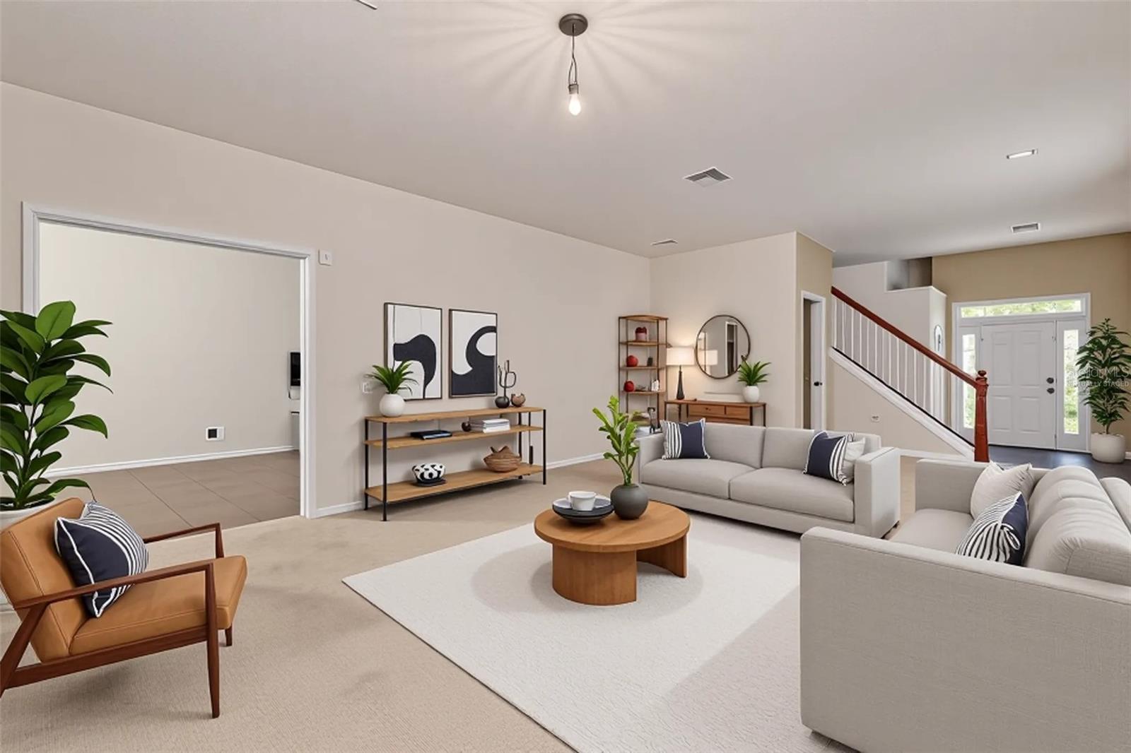 Virtually Staged Living Room