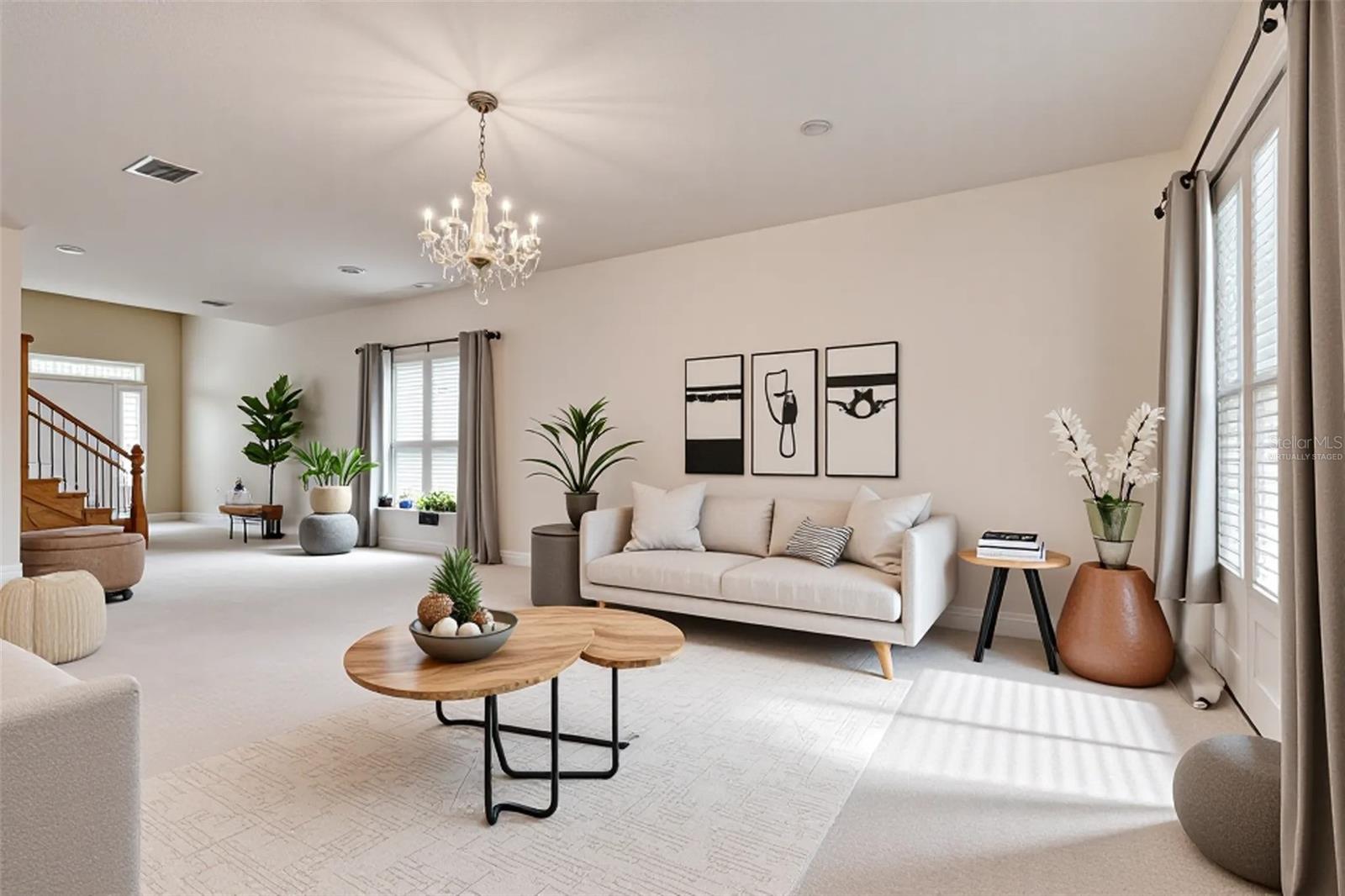 Virtually Staged Living Room