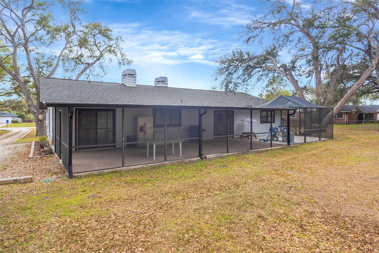 Large screened and covered lanai