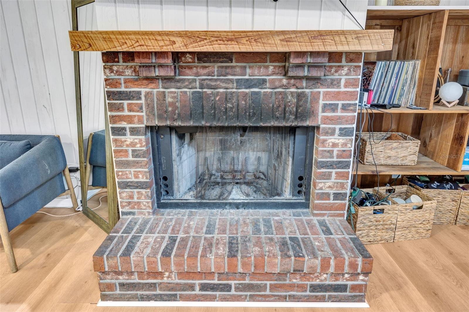 Living Room - Wood burning fireplace