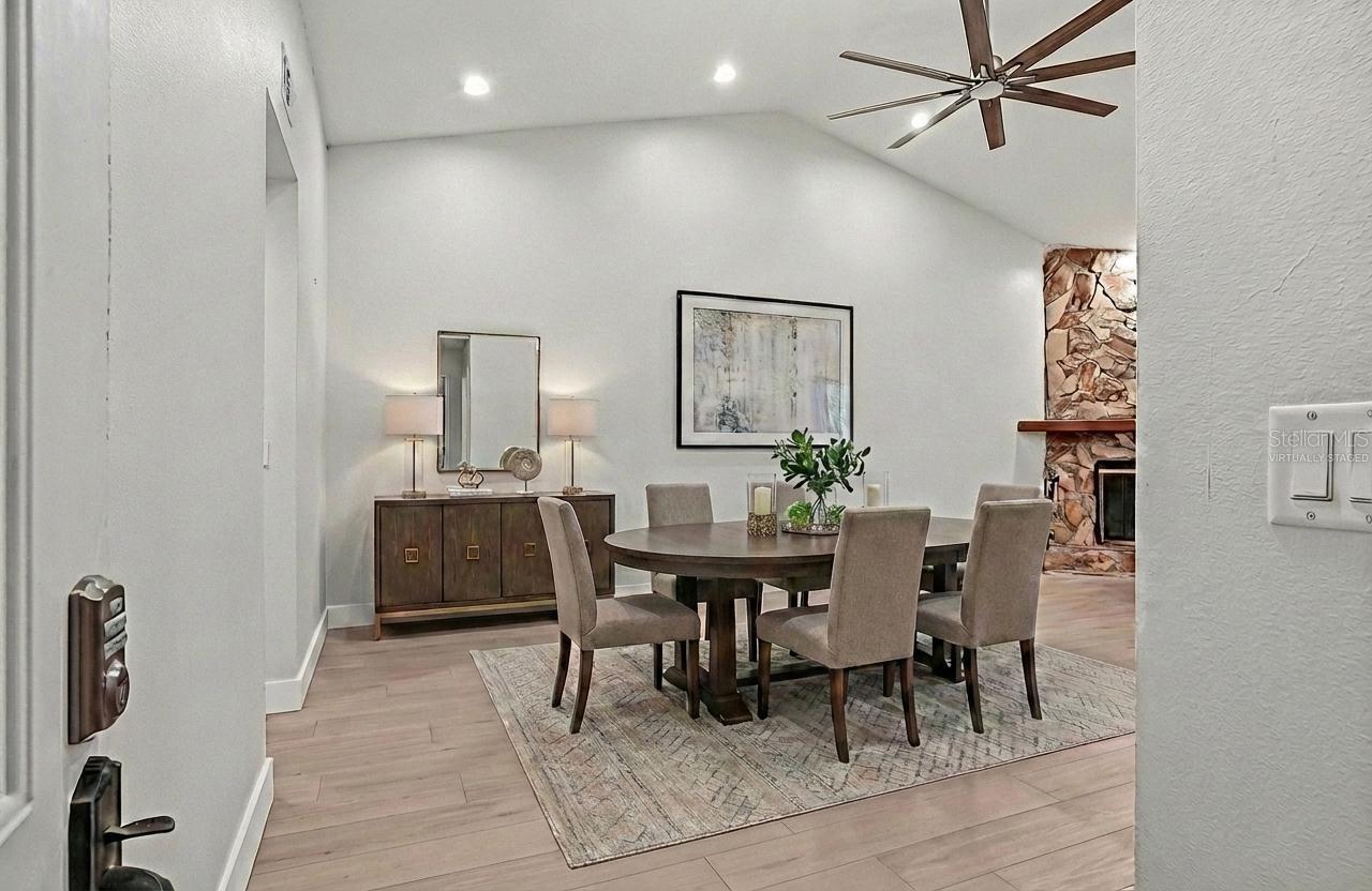 Virtually staged Dining room