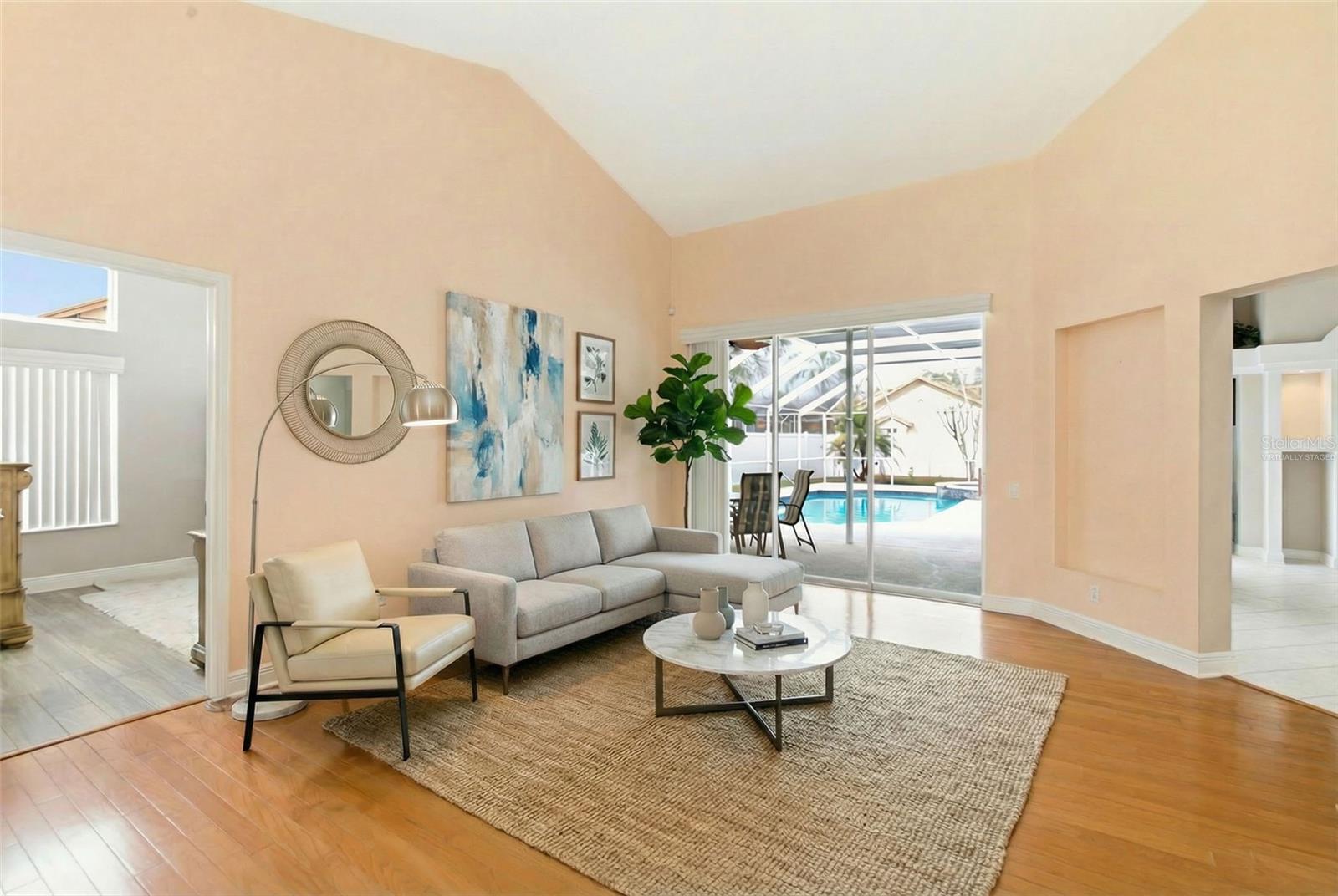 Virtually Staged Family Room