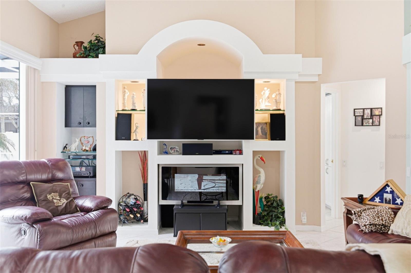 Expansive Great Room with high ceilings and comfortable, open layout.