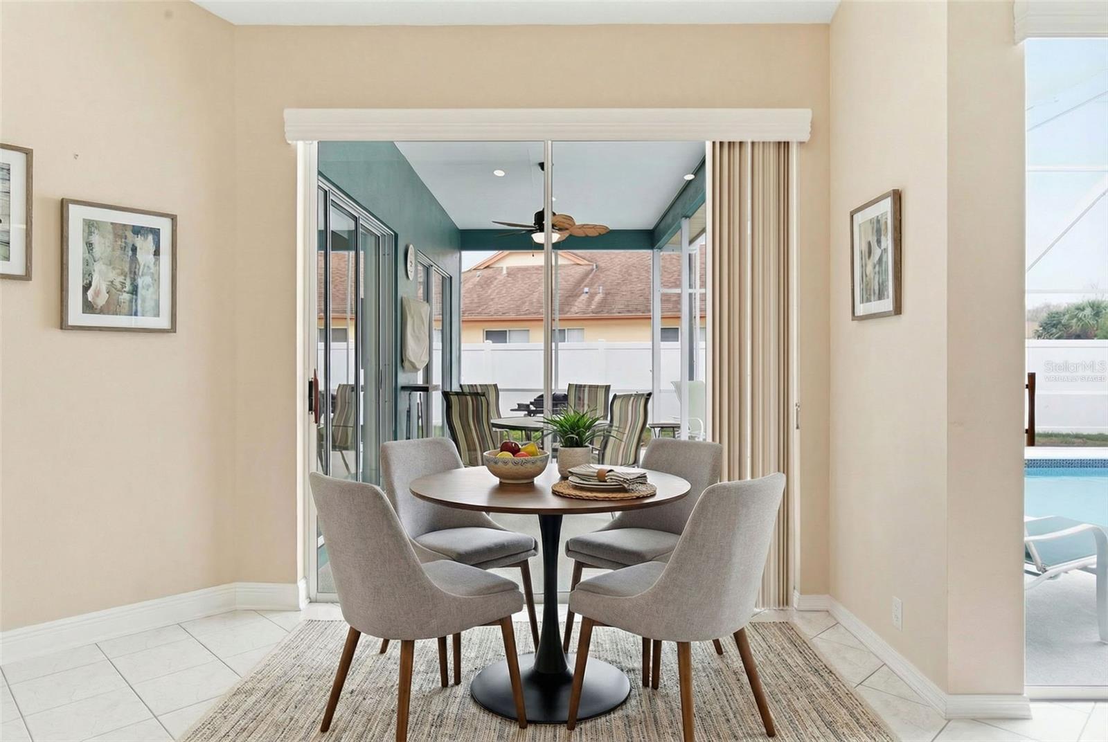 Virtually staged Breakfast Nook