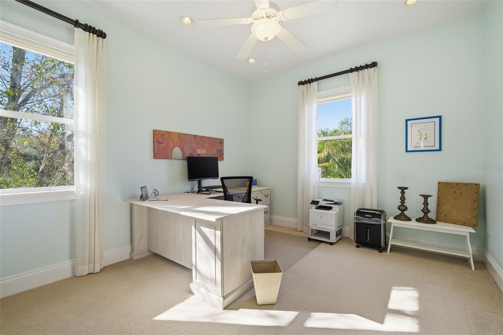 Bedroom #3 currently being used as office, carpeting, Private En Suite Bath