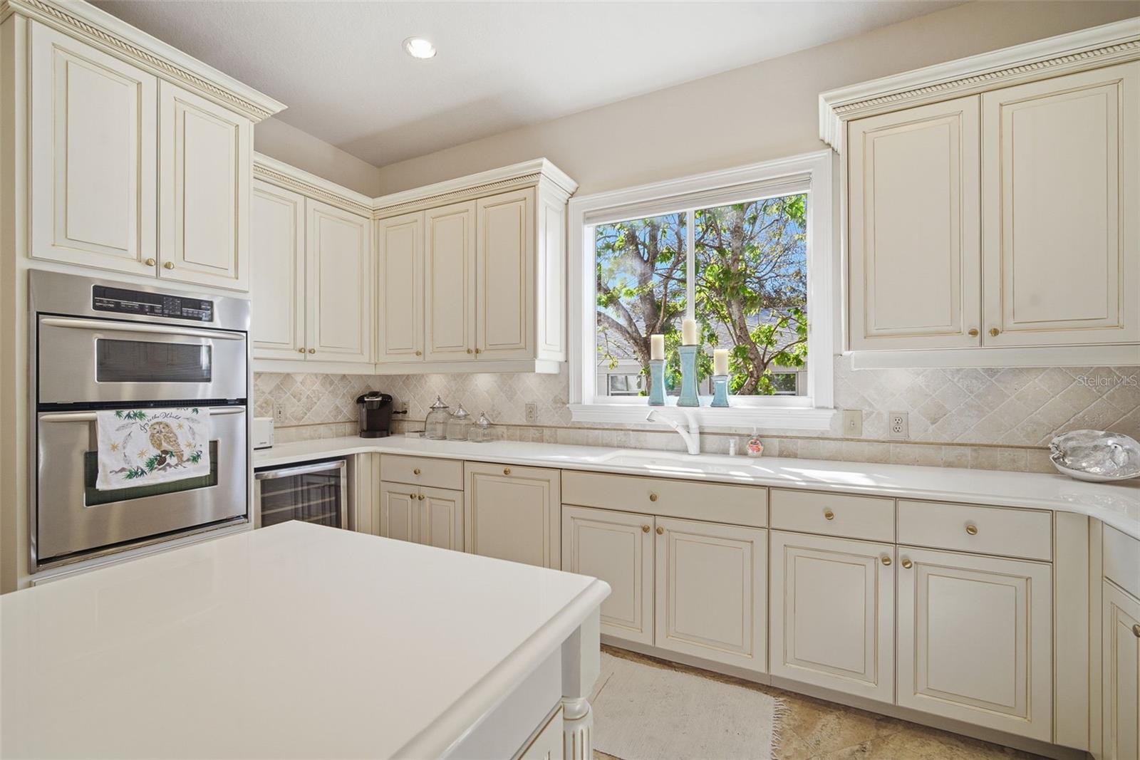 Window over the kitchen sink, the way homes used to be built.