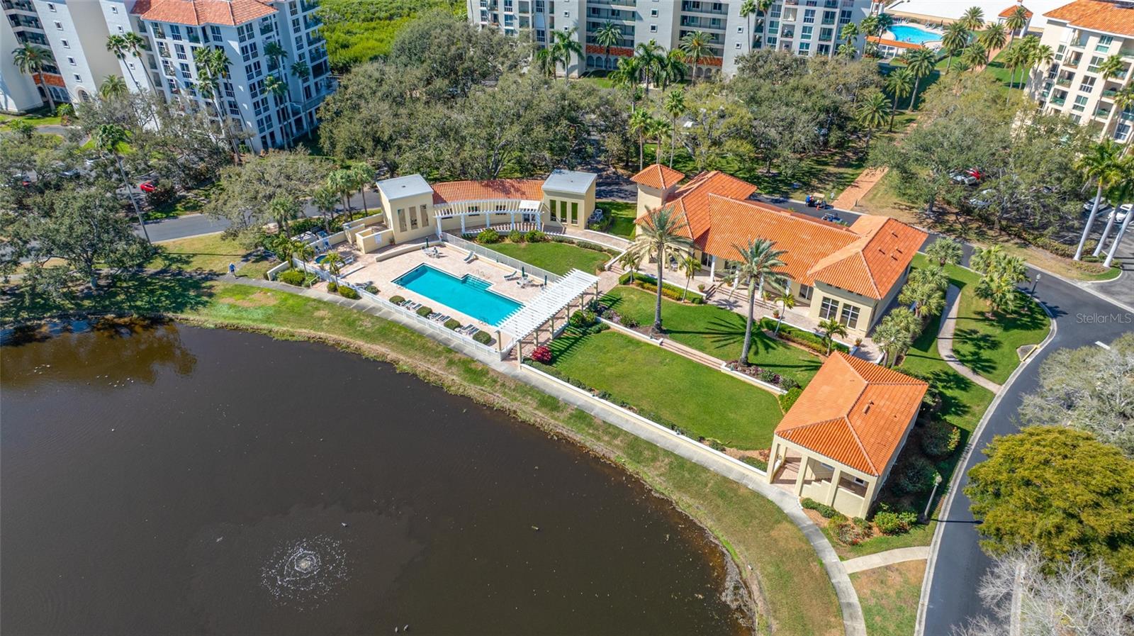 Overlooking the main Dolphin Cay club house with pool, gym, Library house and more