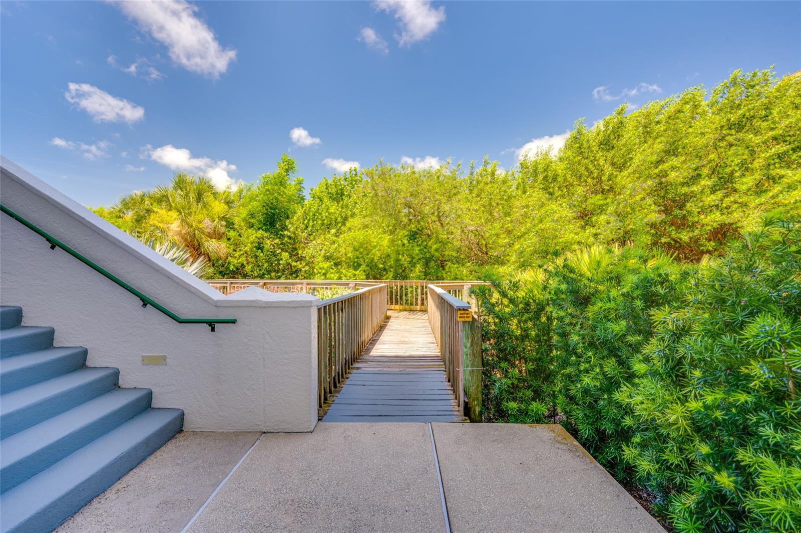 Entrance to the boardwalk from you Condo Building