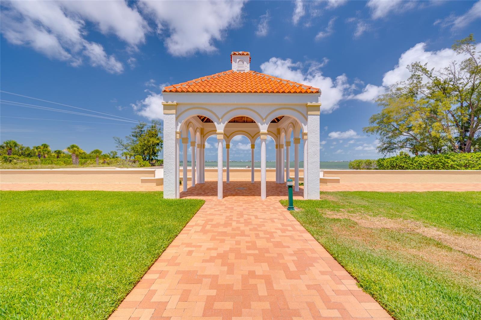 Gazebo at the edge of the Private Beach