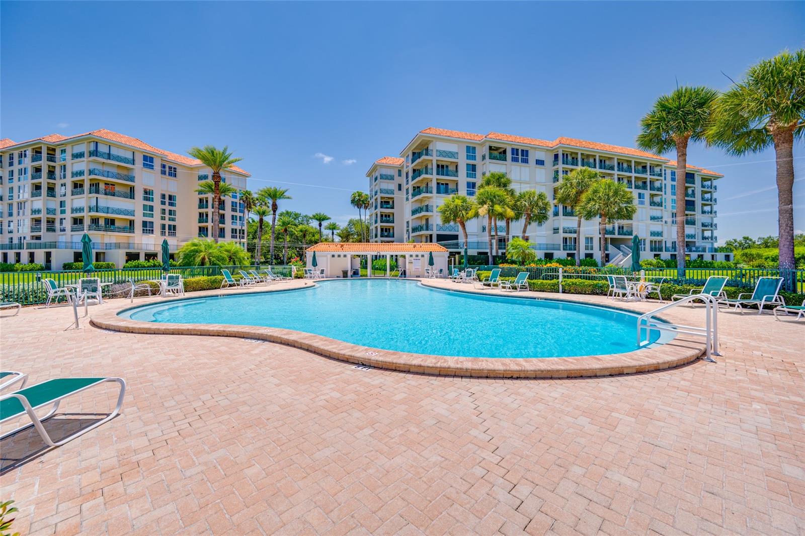 Community pool next to Private Beach