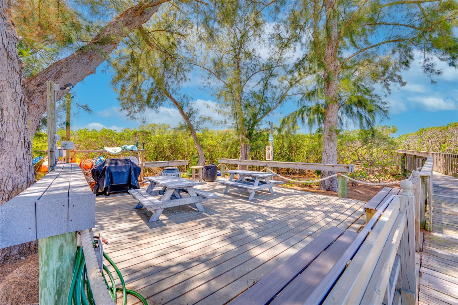 Picnic area near private Beach & Pool