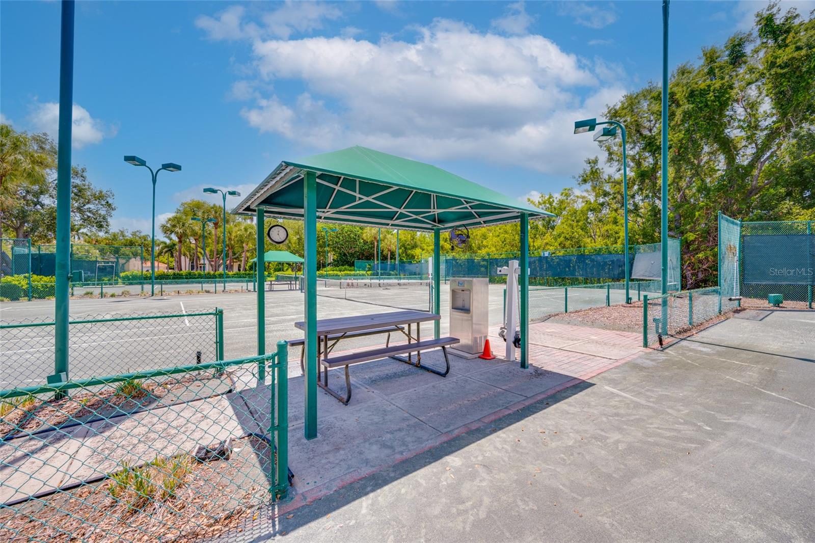 Rest area next to the Tennis courts
