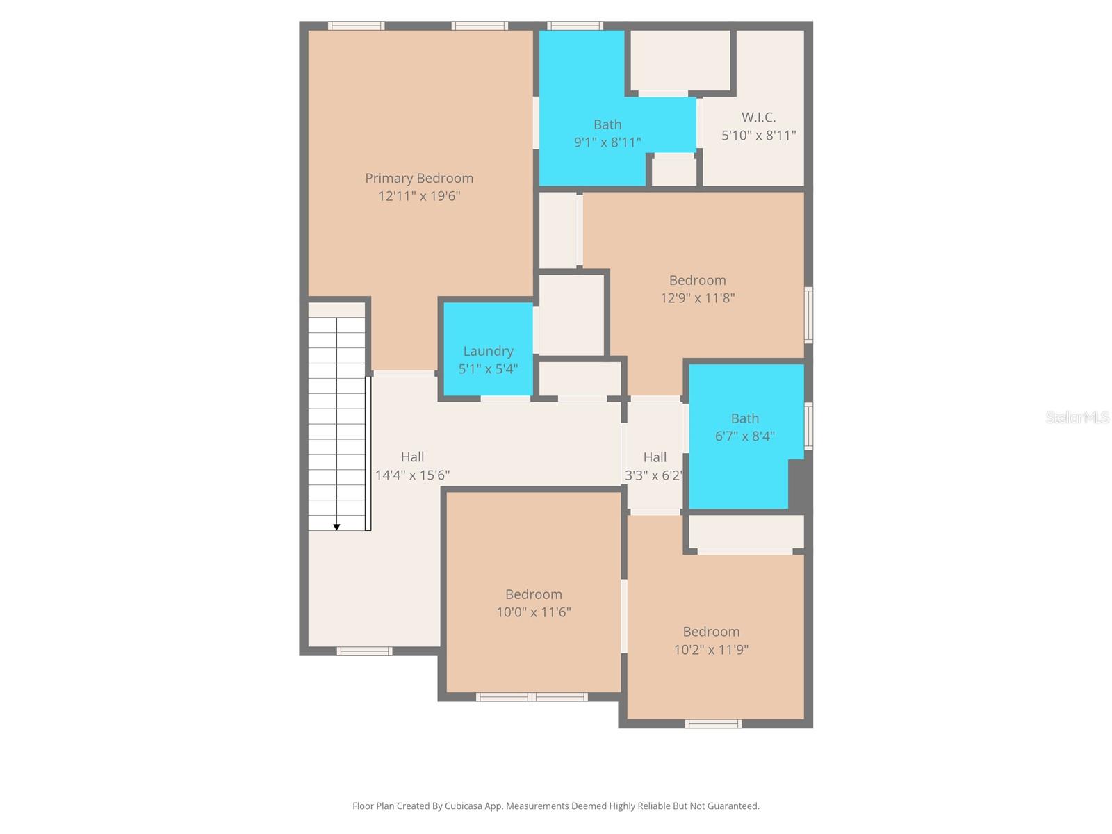 3rd Bedroom has enclosed loft to create additional space for a playroom, office, den space within the 3rd bedroom.