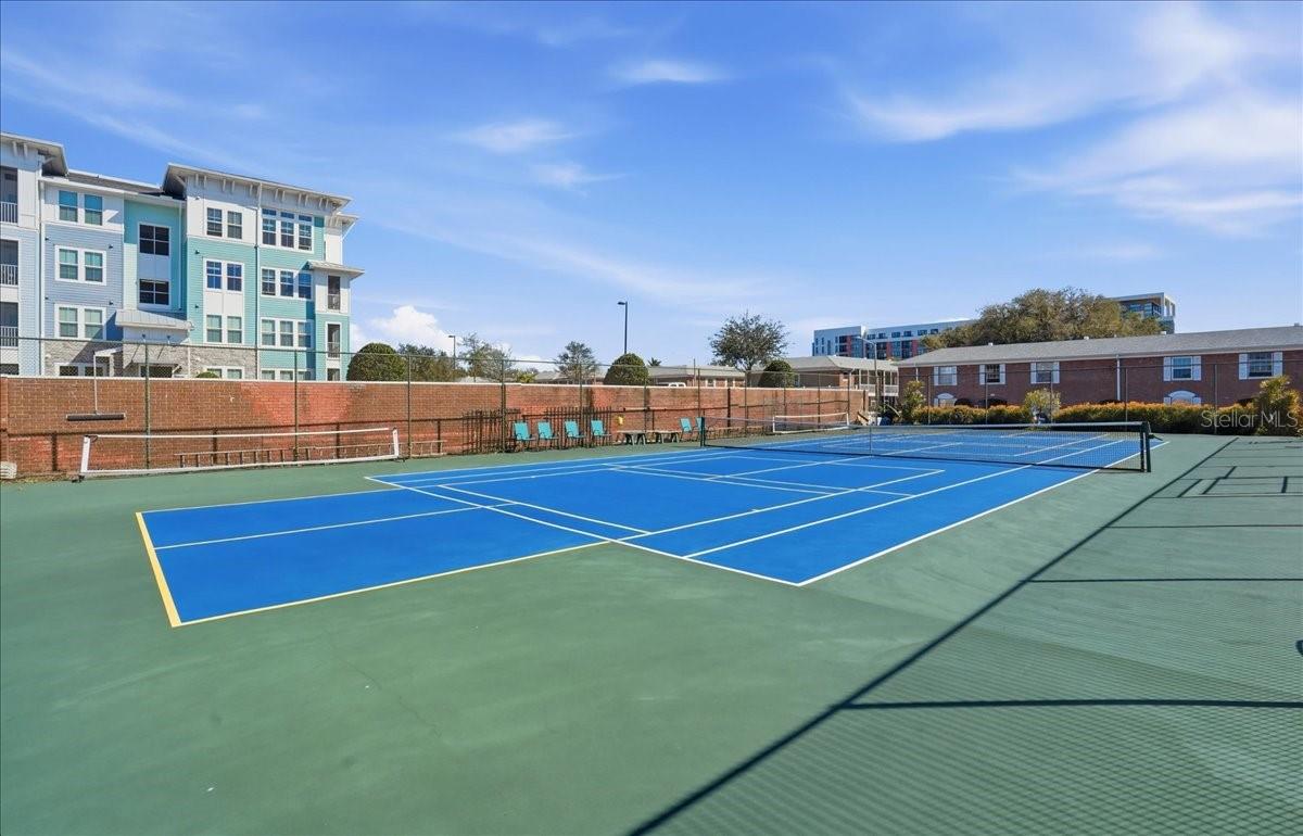 Excellent tennis court on property for residenrs