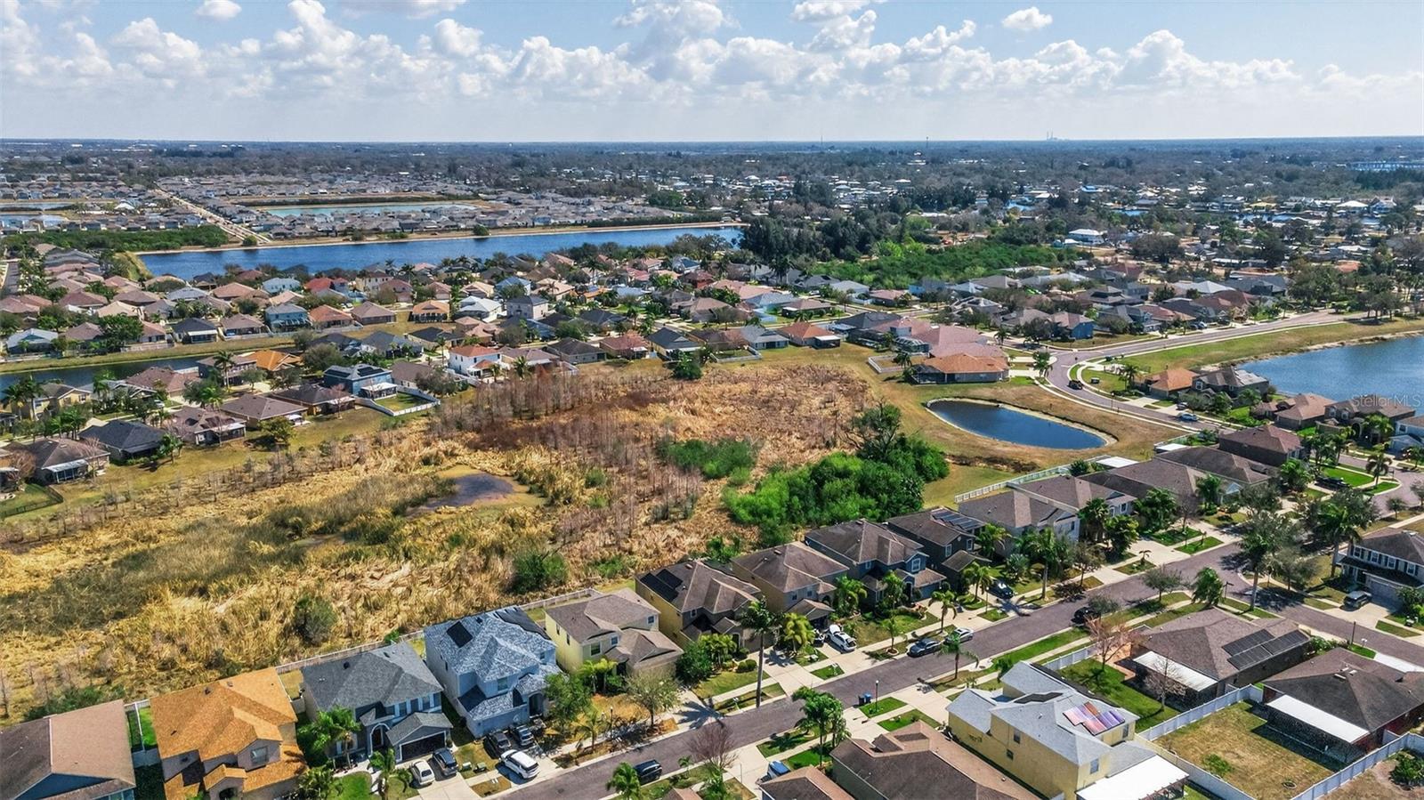 aerial view of the house
