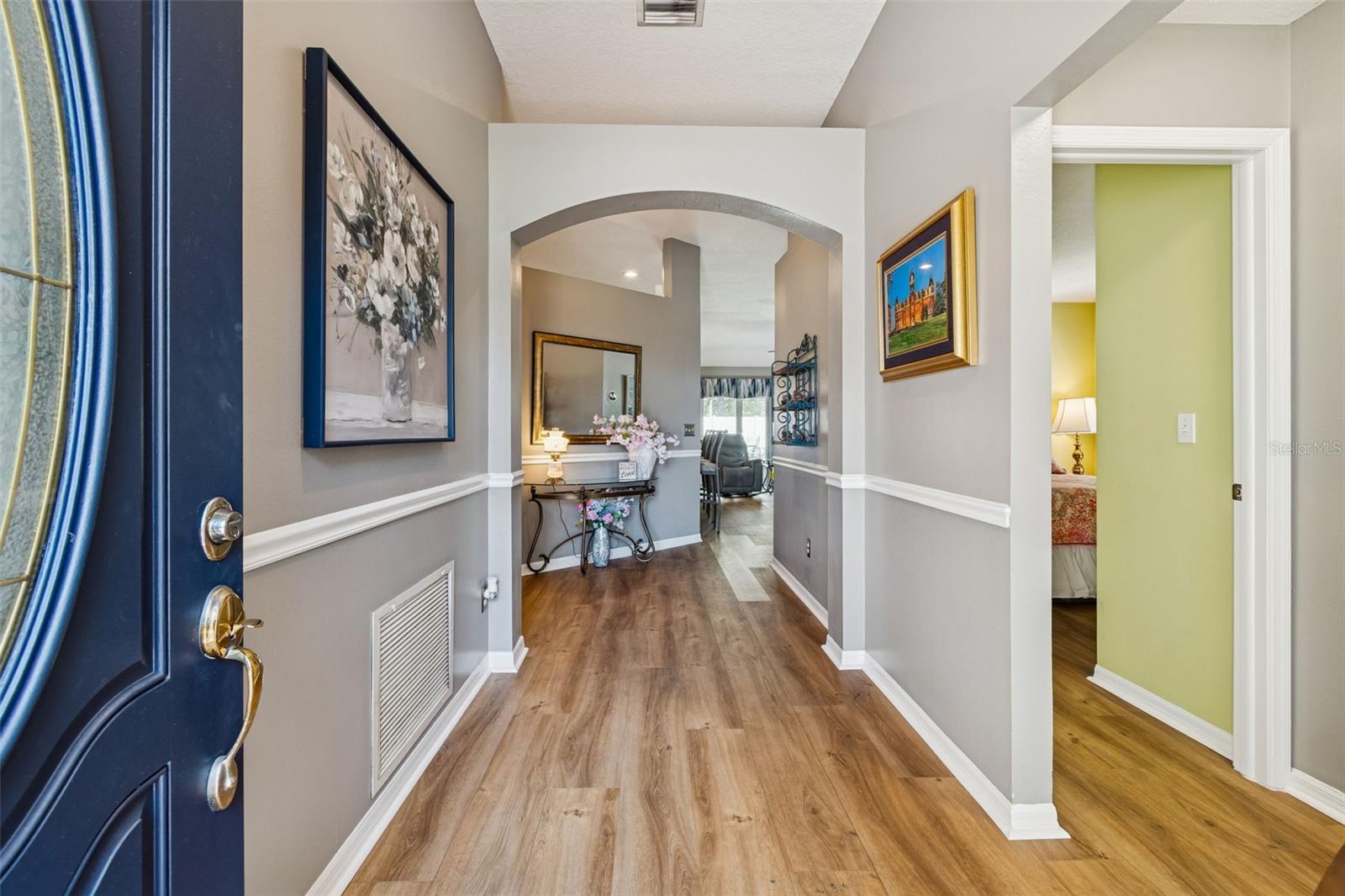 Foyer features a welcoming entry into the open floor plan.