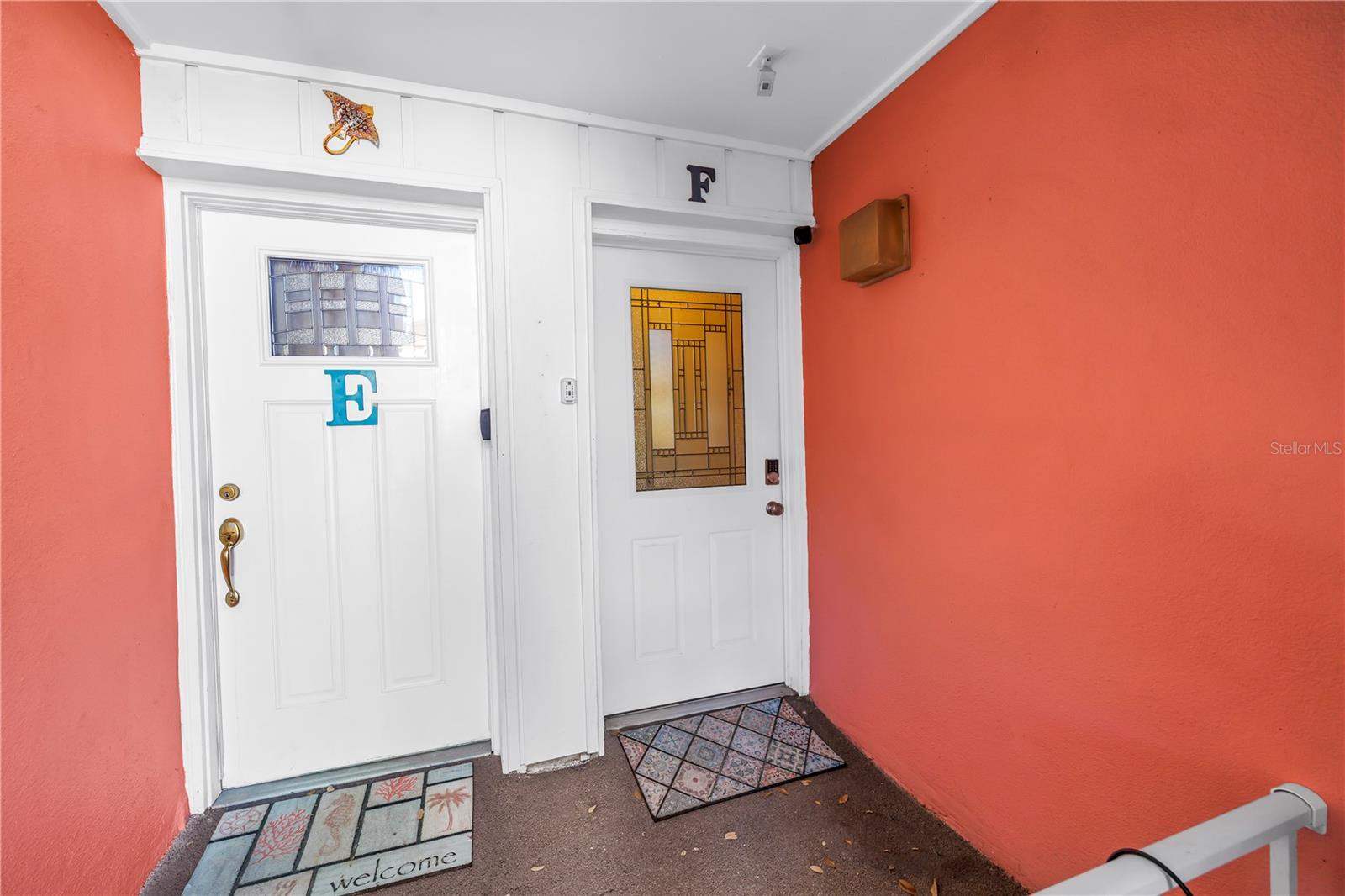 Entry door, on right, corner unit, only one shared wall!