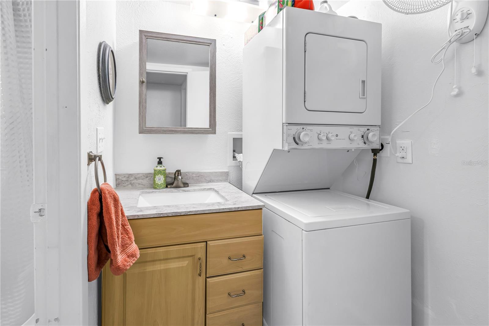 Bath with washer and dryer