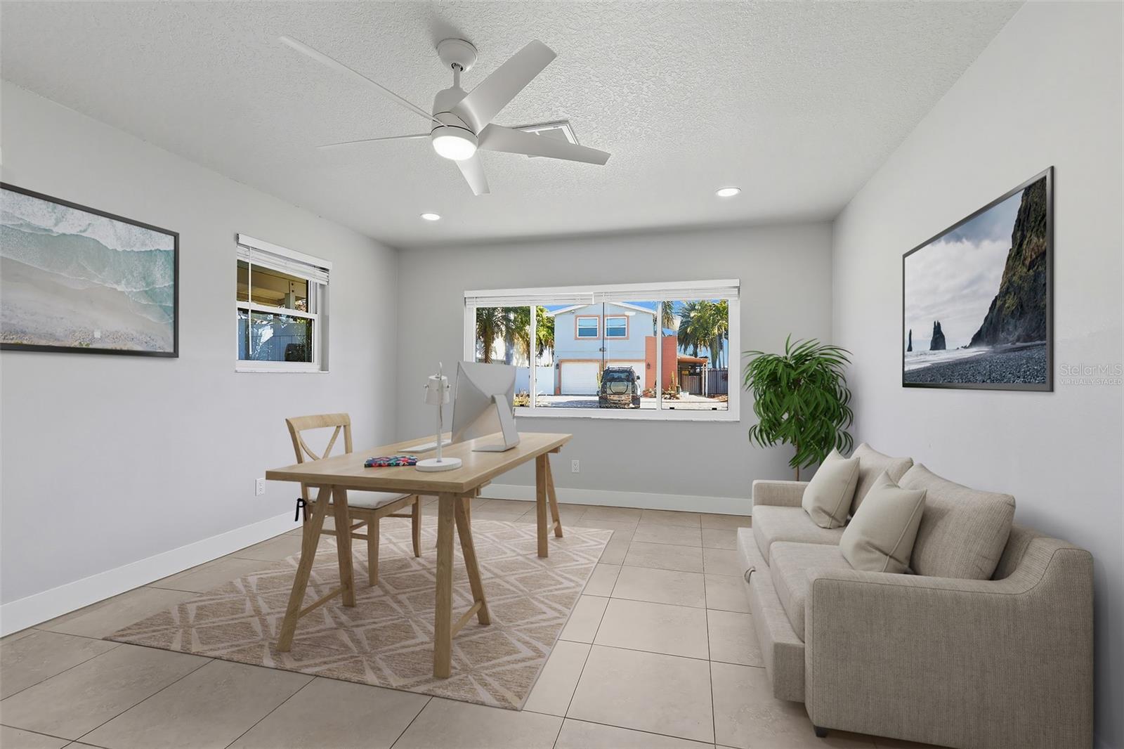 Virtually staged furnishings