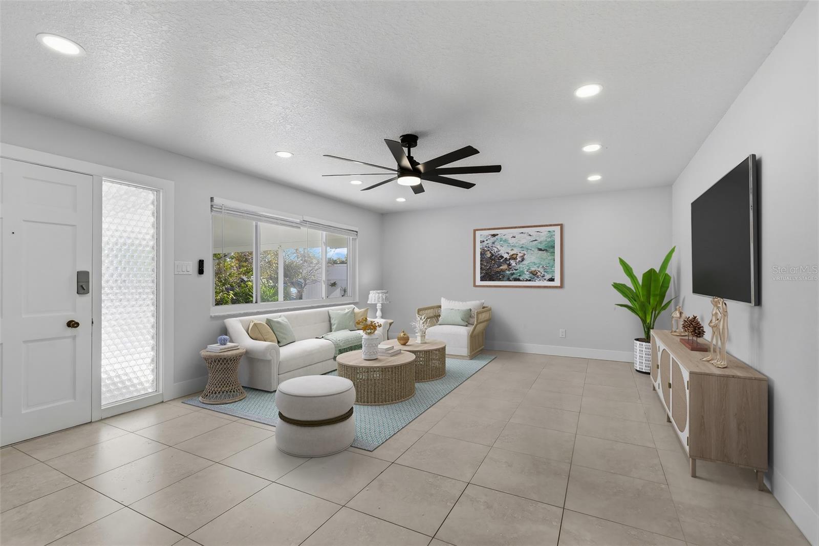 Virtually staged furnishings