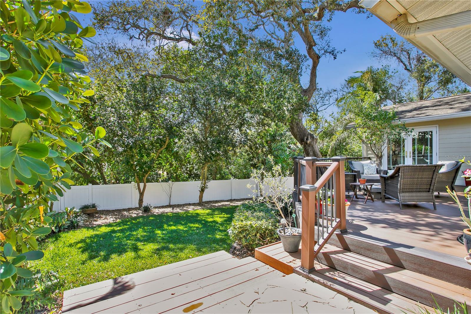 Stairs to Deck from Pool Area