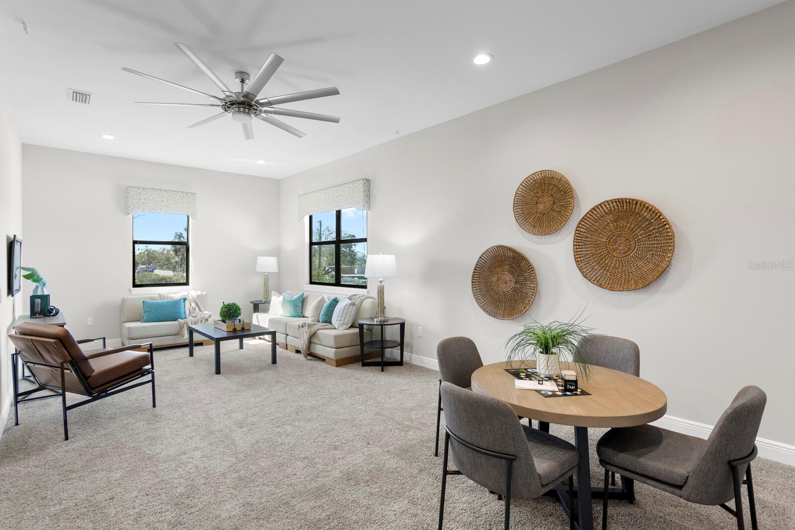 The loft area upstairs.