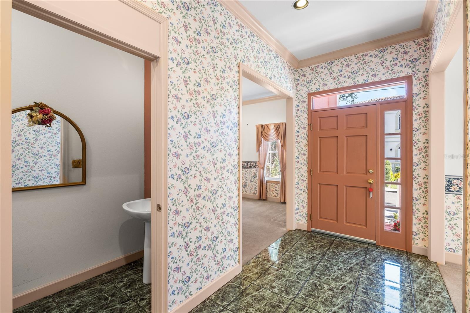 Half bathroom on the first floor