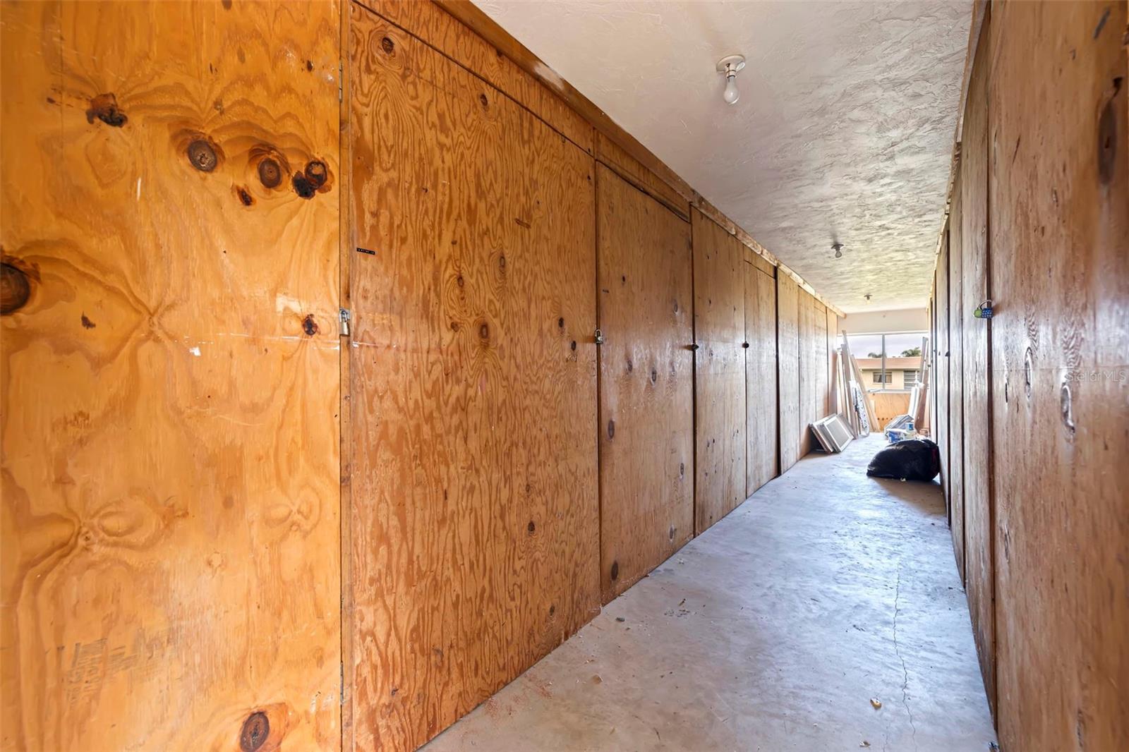 Storage closet is located on the second floor.