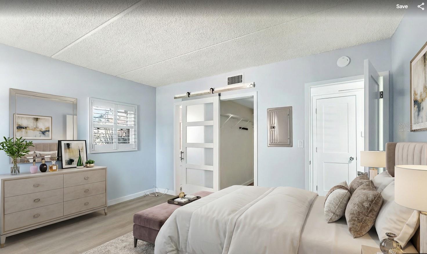 Primary bedroom virtually staged