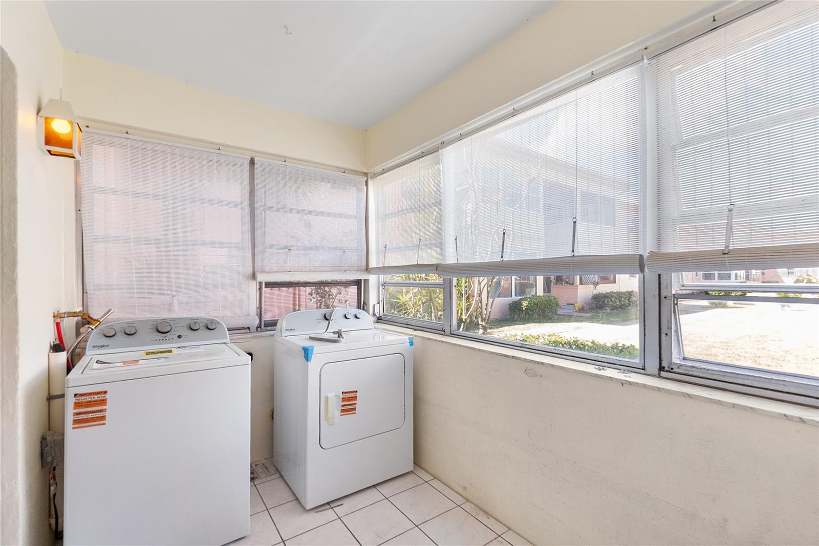 Laundry area/sunroom