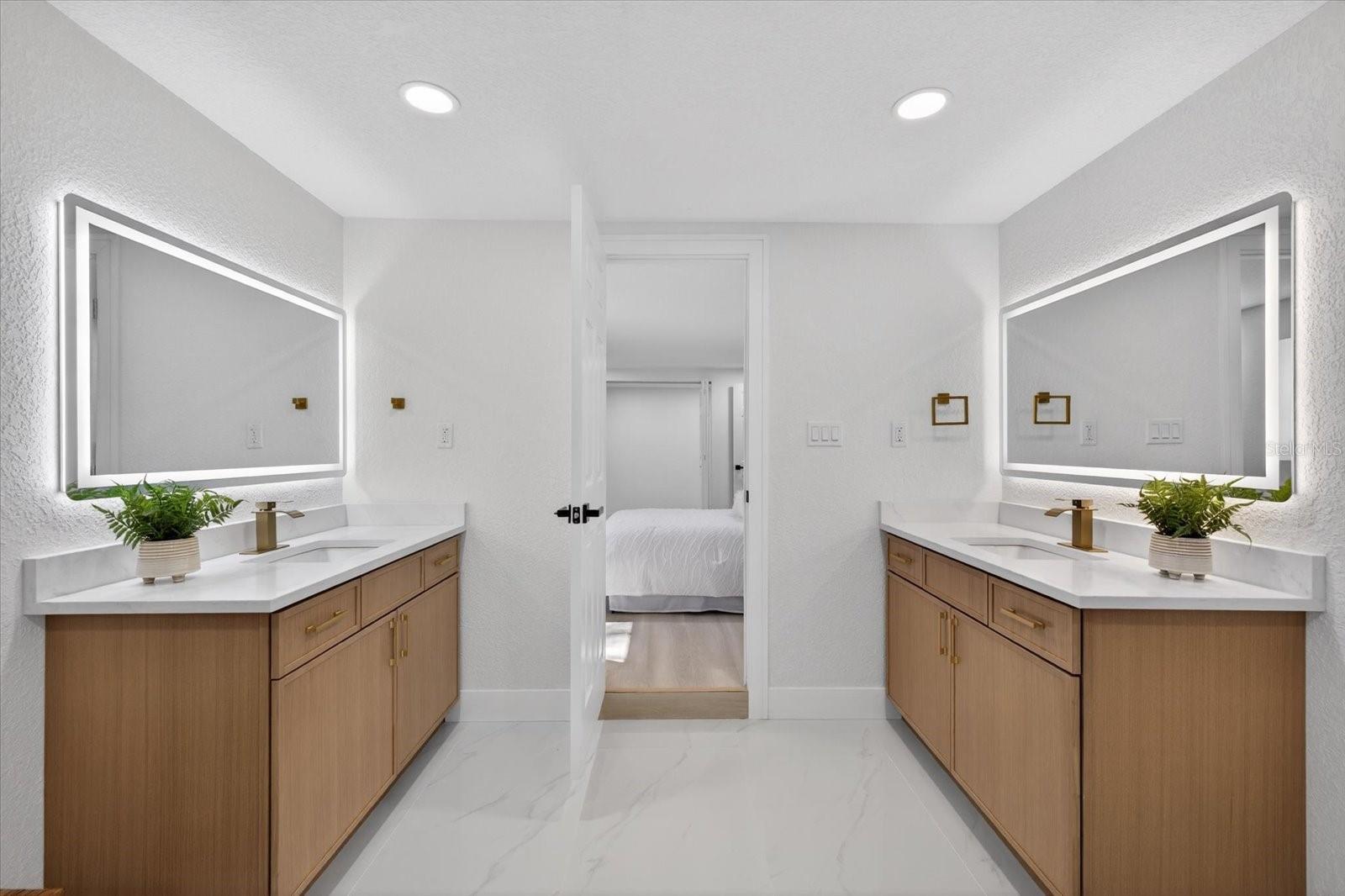 Primary bathroom vanities