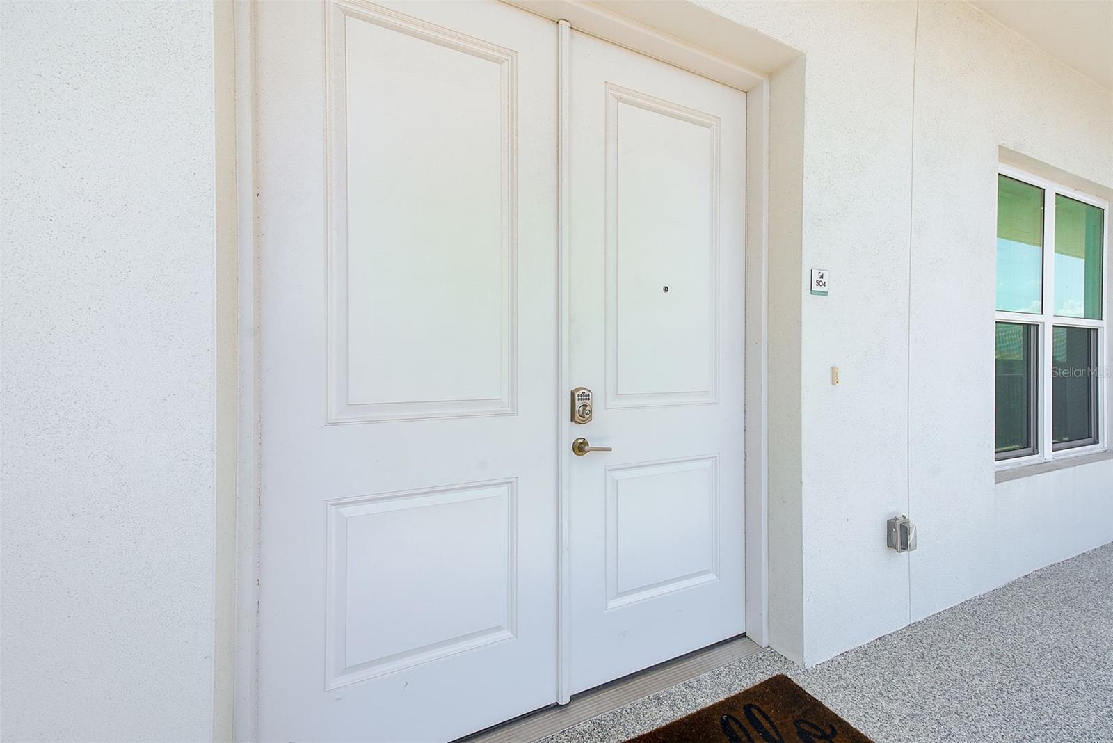 Double entry door.