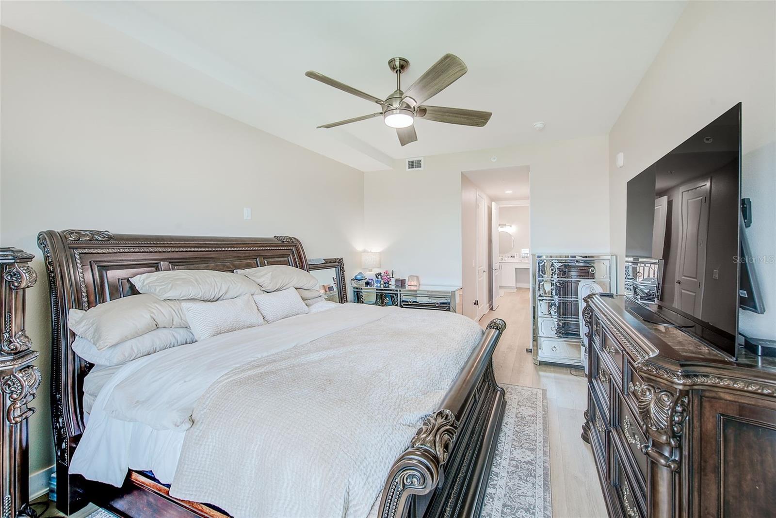 Primary suite with large walk in closets.