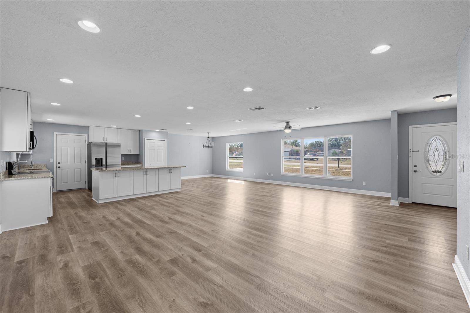 Great room with updated windows