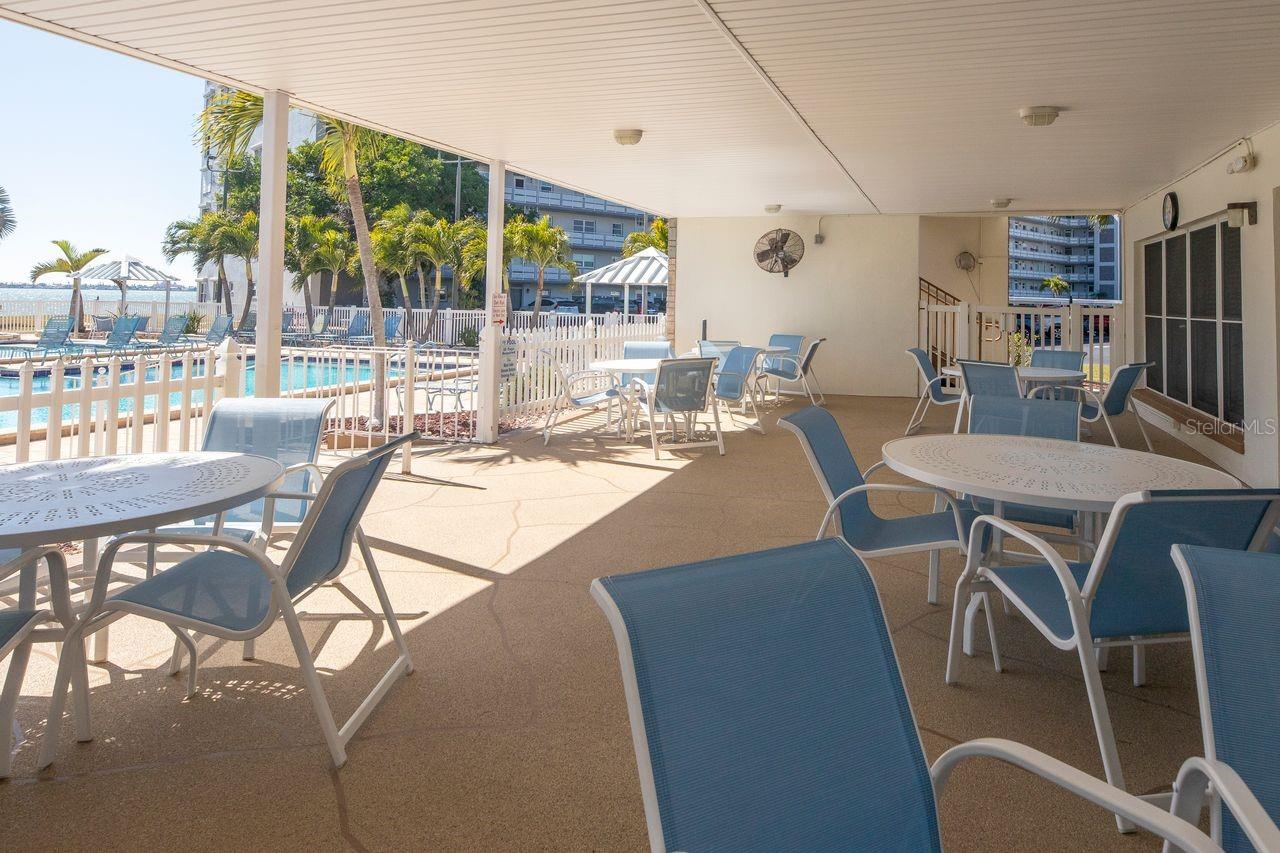 Patio to pool area at Clubhouse