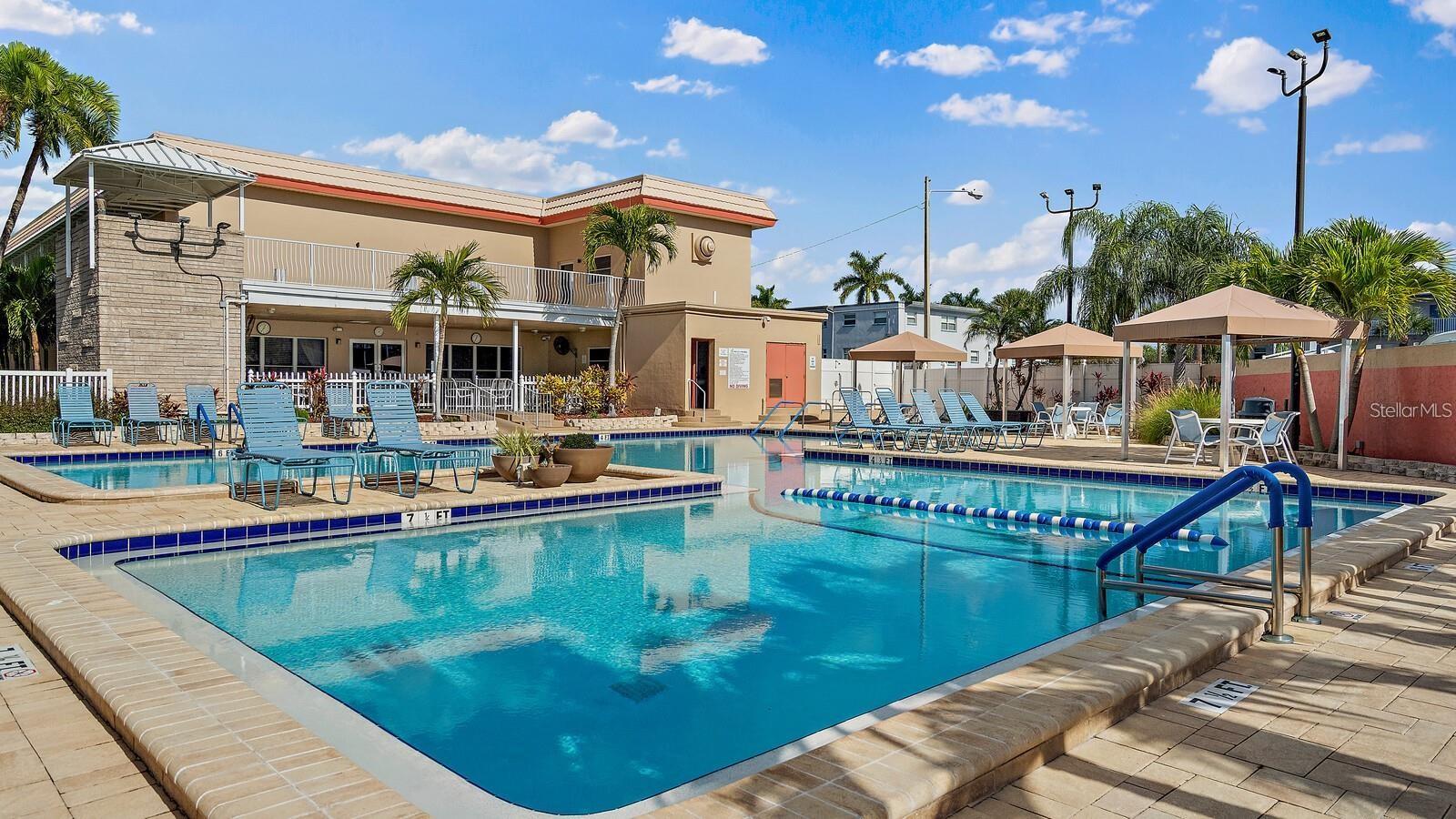 One of 4 pools, this is steps away from condo