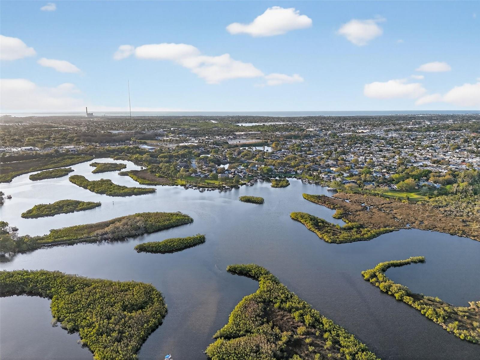 River leads out to the Gulf
