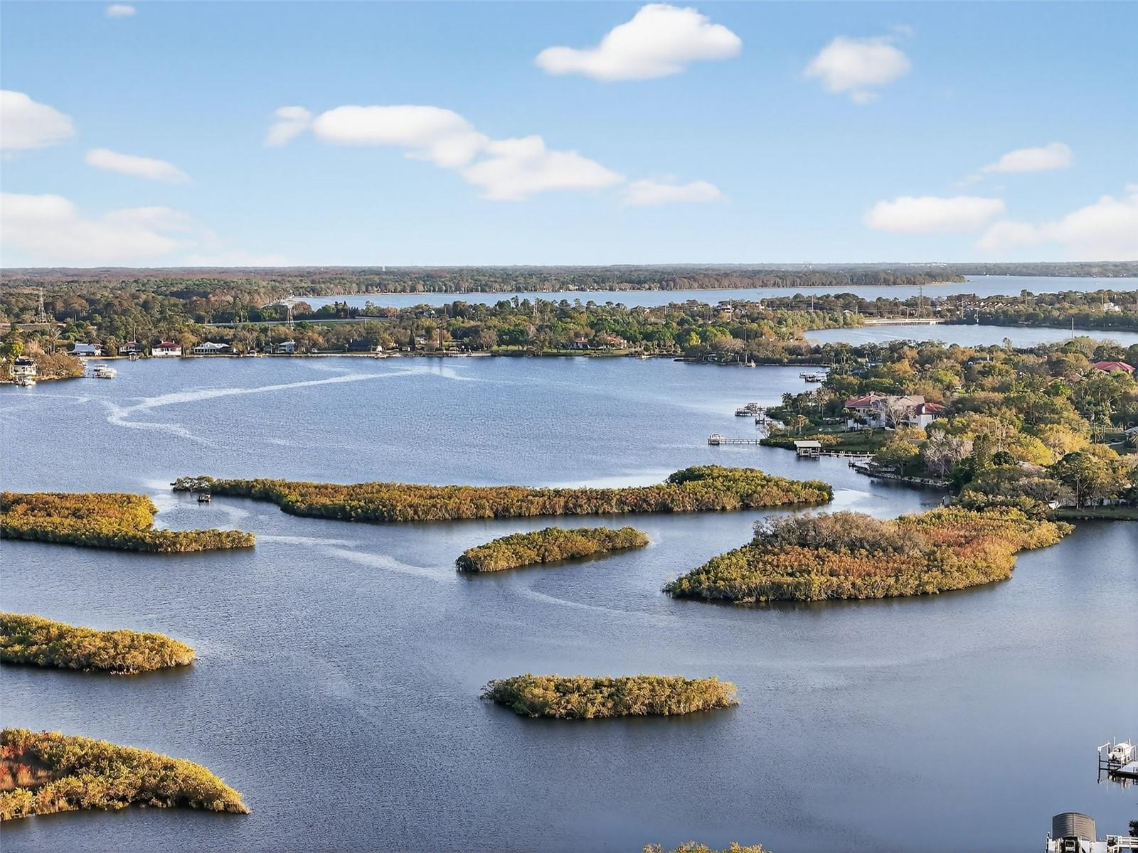 River leads out to the Gulf