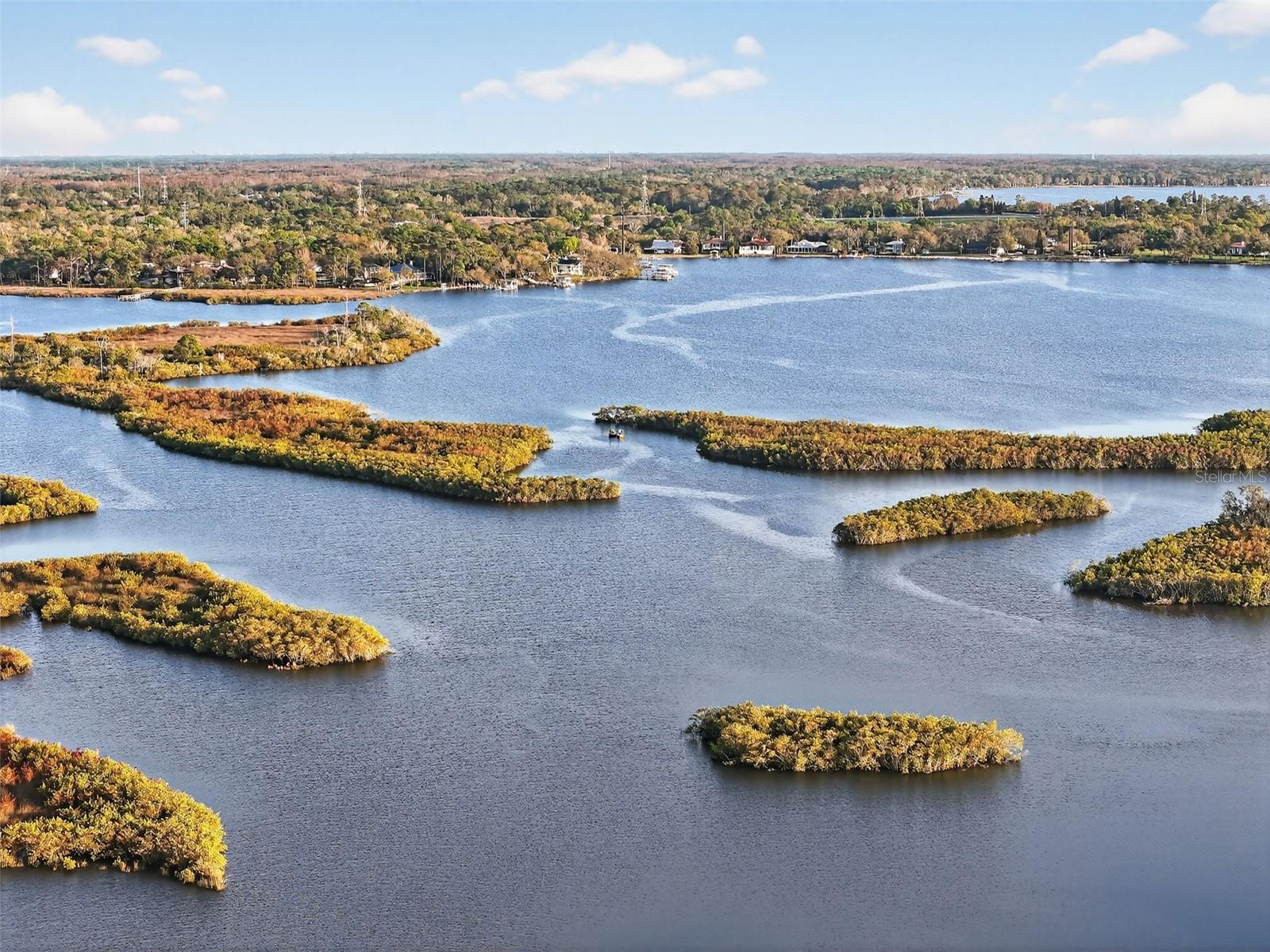 River leads out to the Gulf