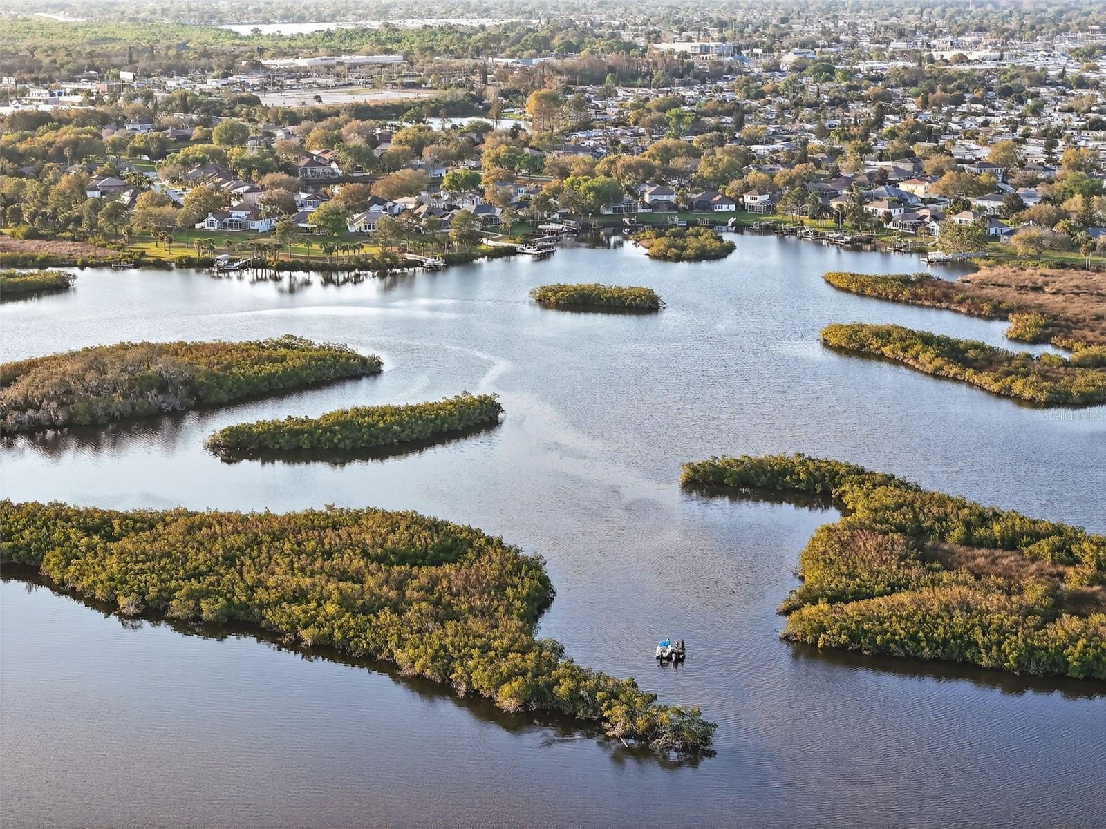 River leads out to the Gulf