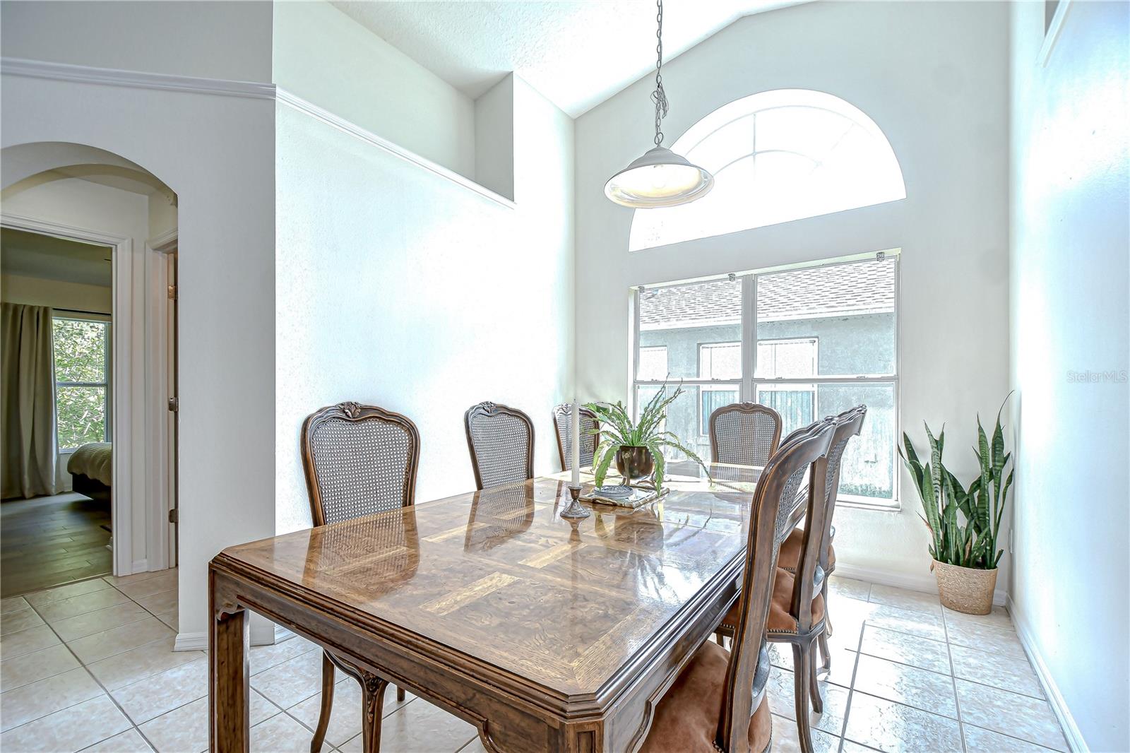 Dining space overlooking the main living area.