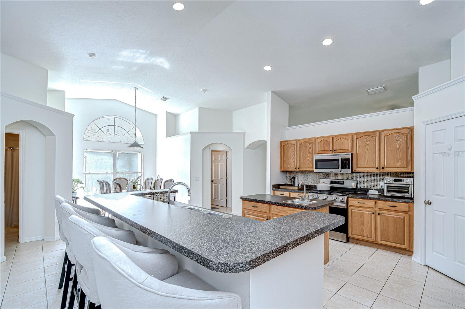 Convenient wet bar ideal for entertaining guests
