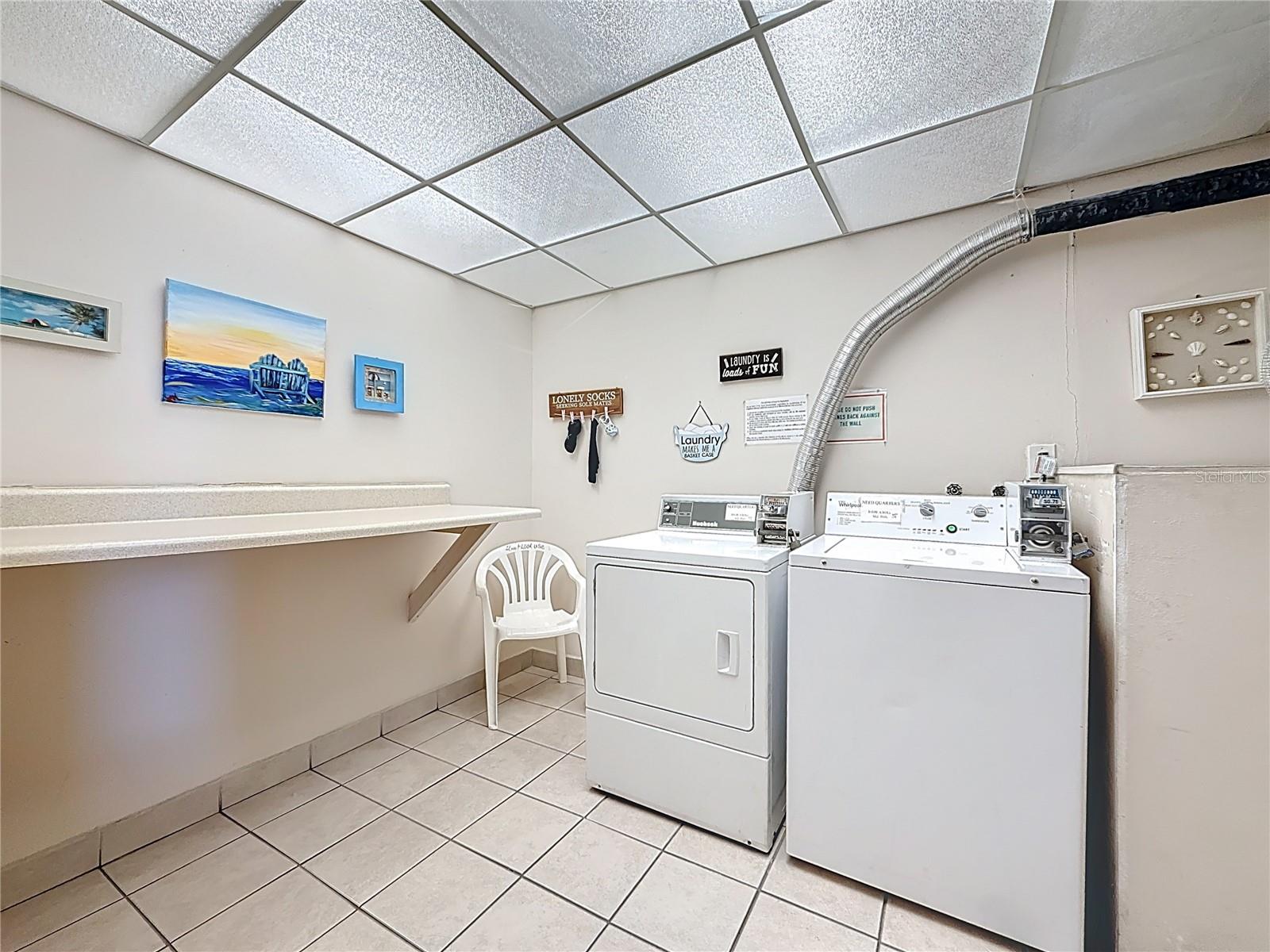 Laundry room just across the hall