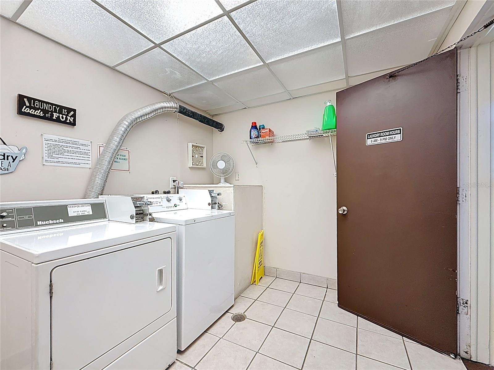 Laundry room just across the hall