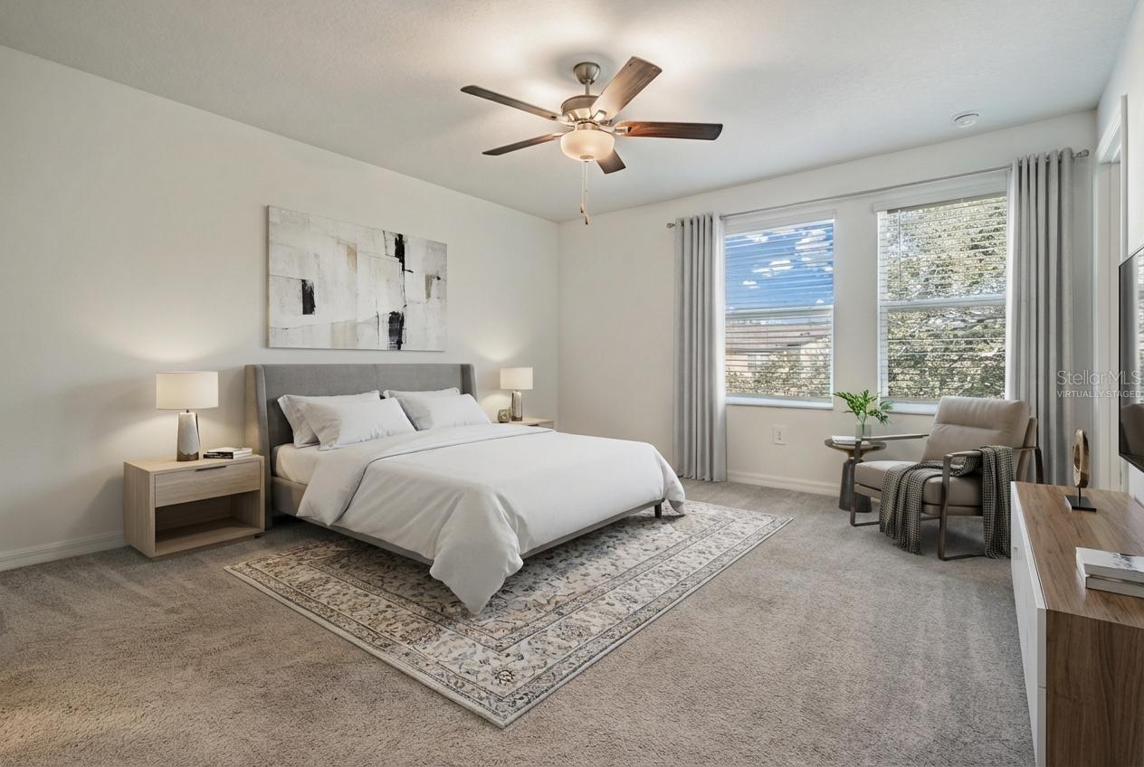 Floor Three Primary Bedroom Virtually Staged