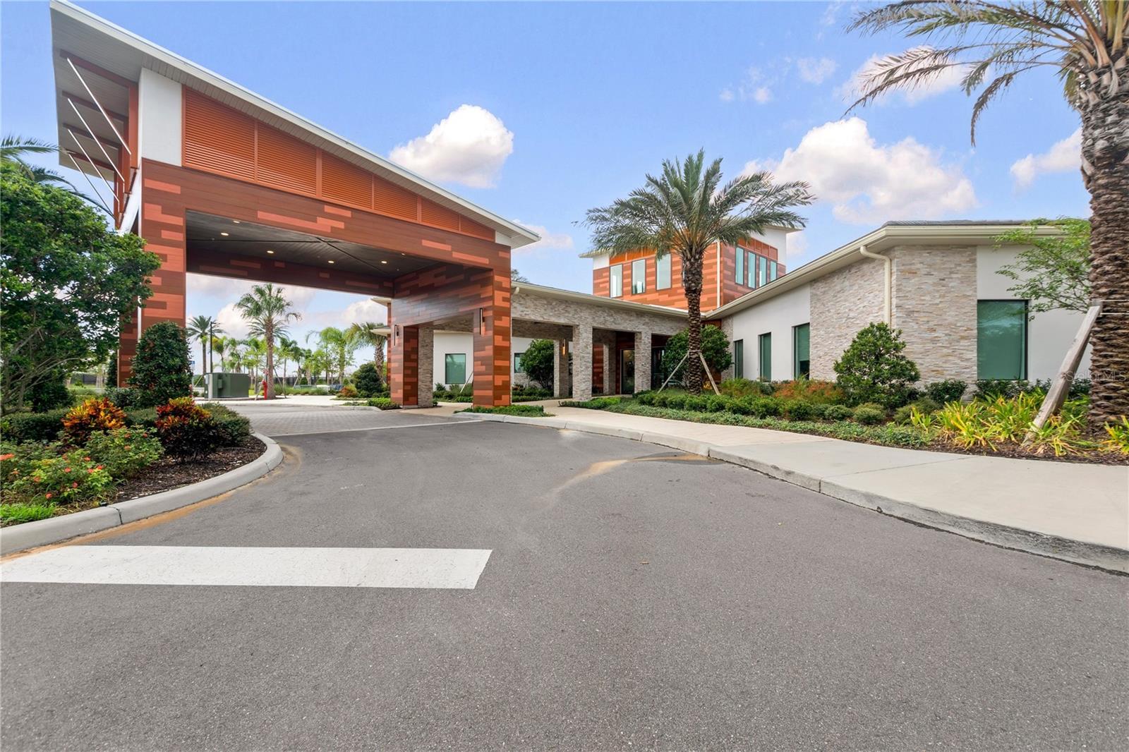 Covered drop off entry