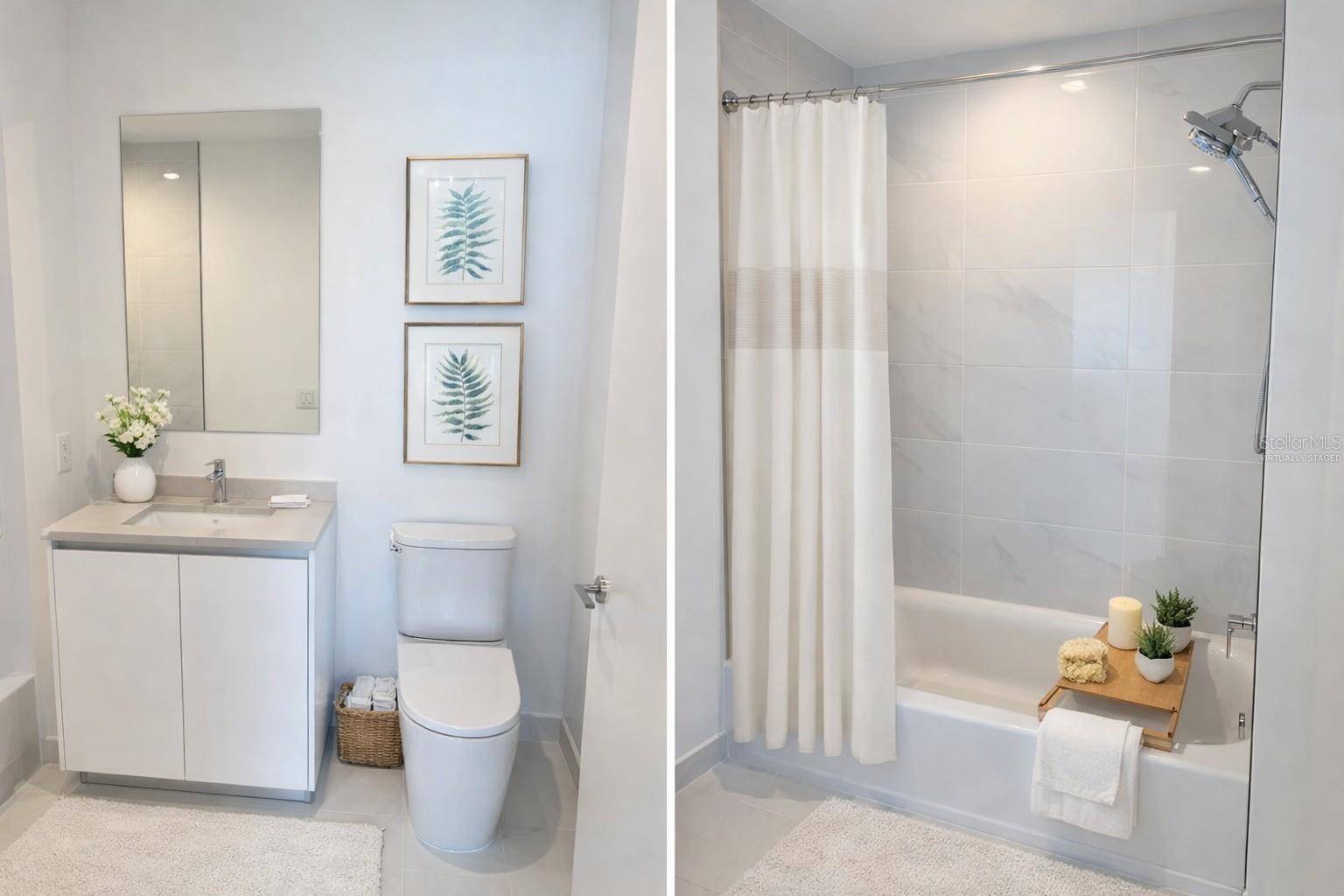 Ensuite Bathroom #3 in Bedroom #3 - Virtually Staged